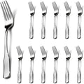 Alata Kate Salad Forks  Set of 12  Stainless Steel Flatware  Mirror Polished Cutlery  Dishwasher Safe