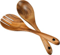 Salad Servers  Wood Salad Tongs  10.2in Salad Spoon and Fork Set  Long Handle Salad Server Set for Mixing  Tossing and Cooking