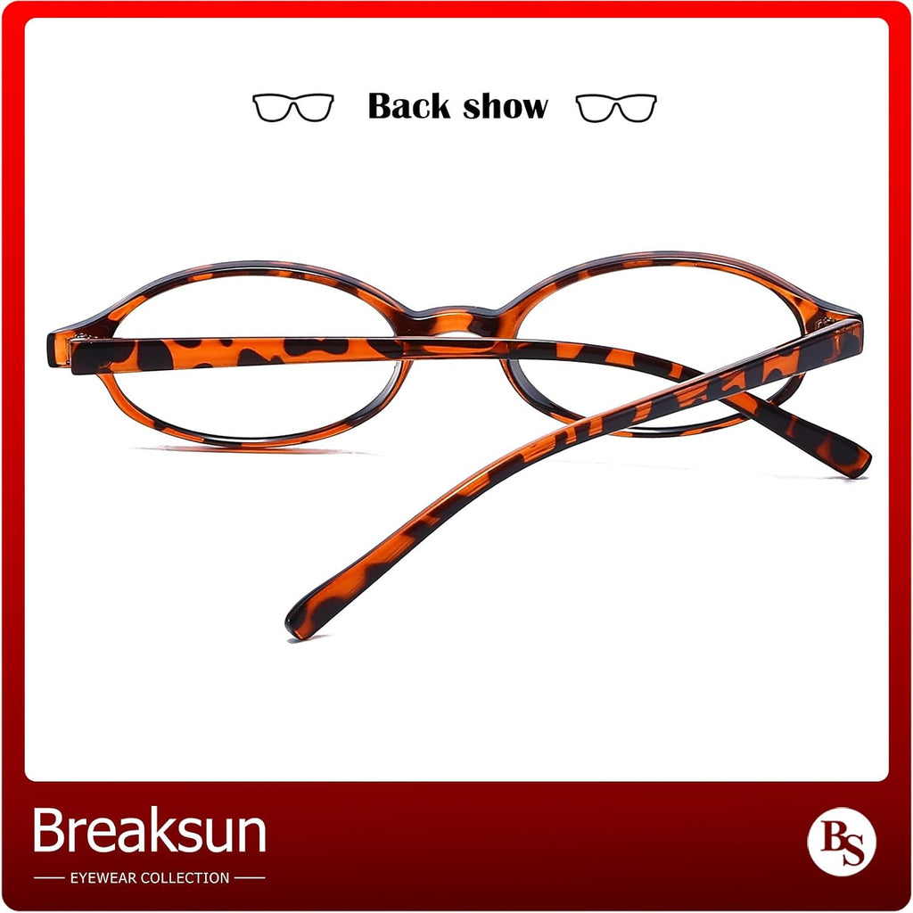 Retro Small Oval Glasses for Women Men 90s Small Face Blue Light Eyeglasses Cosplay Y2K Fake Glasses
