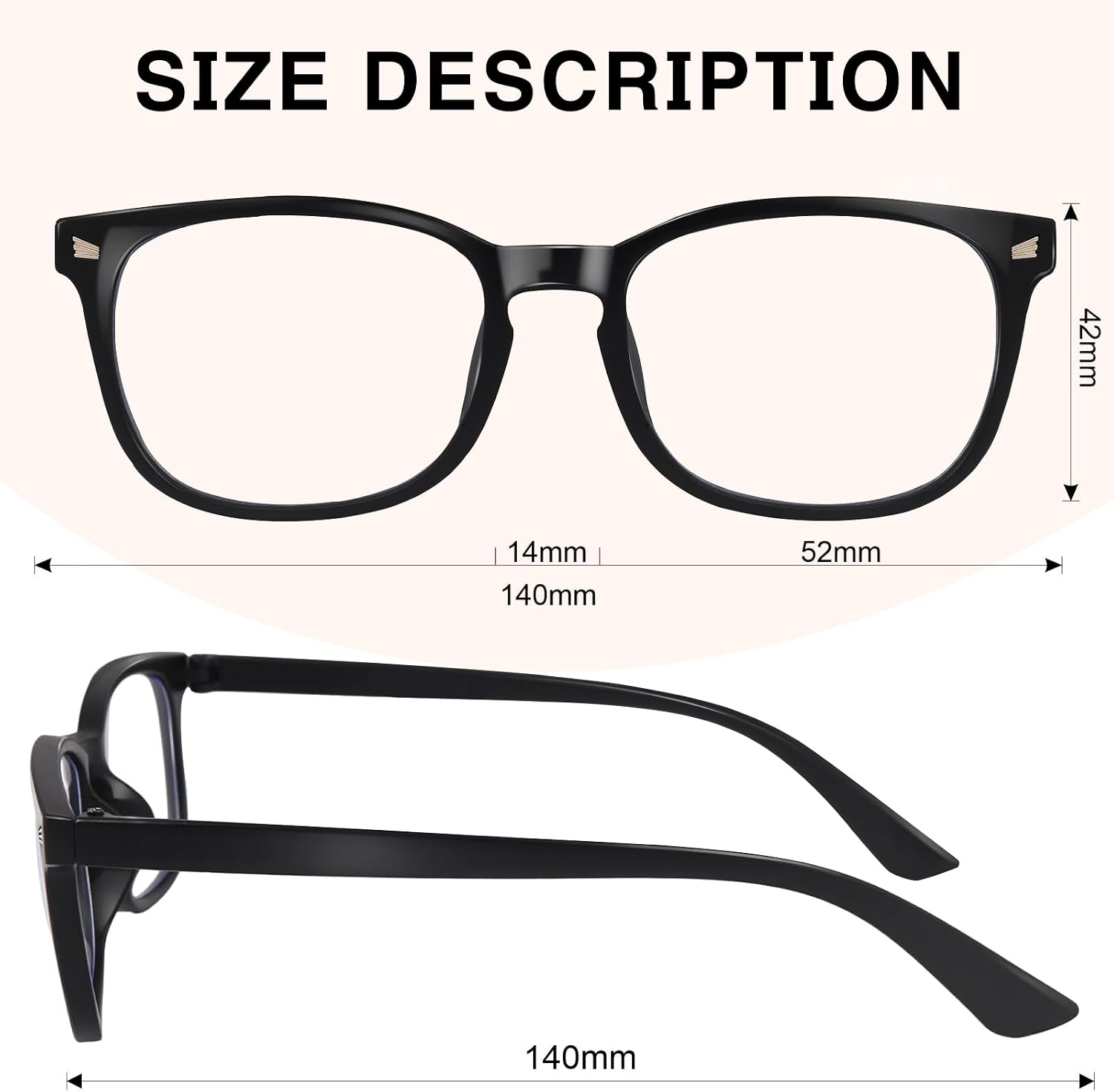 Blue Light Glasses for Woman Men | 99% Blue Light Blocking Glasses | Computer Glassess | Night Driving | Gaming | TV Phone Screen Reader Square Frame | Anti Eyestrain & UV Glare Protection
