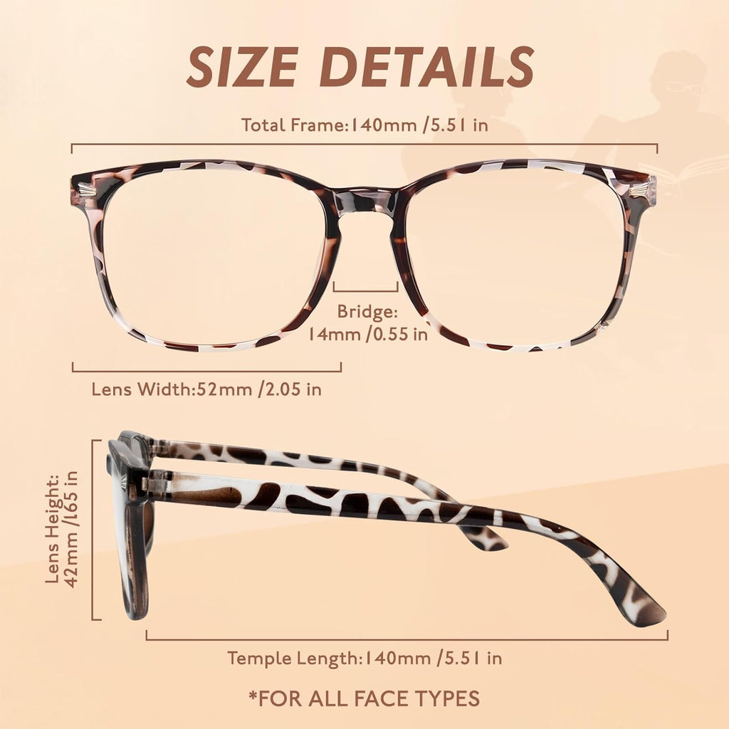CHEERS DEVICES Reading Glasses for Women Men  Eyeglasses  Blue Light Readers for Men Women  Computer Eye Glasses  Cheaters - 5 Pair (1.5x)