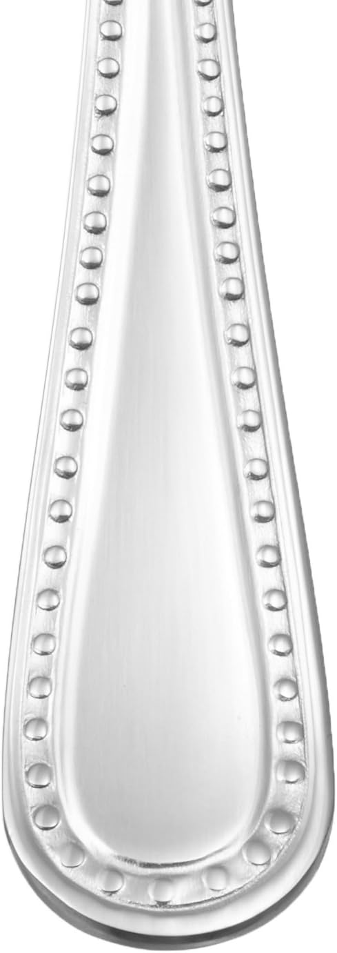 Amazon Basics Stainless Steel Dishwasher Safe Dinner Spoons with Pearled Edge  Large Tablespoons  7.7 inches  Pack of 12  Silver