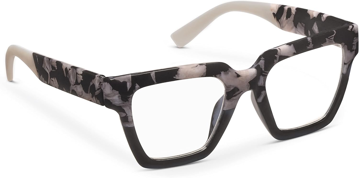 Oprah's Favorite Things Take a Bow Oversized Square Blue Light Blocking Reading Glasses