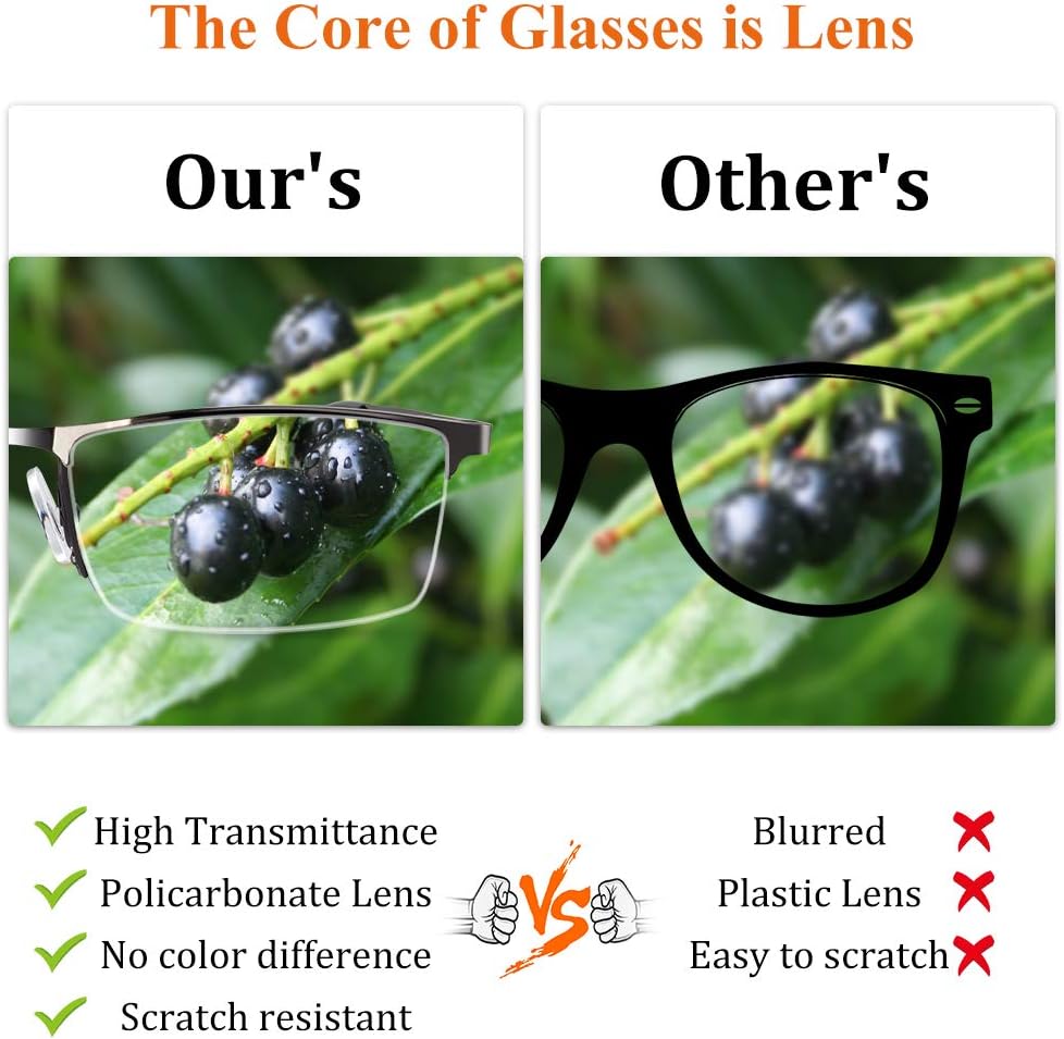 Reading Glasses for Men  0.75 Blue Light Blocking Reading Glasses Metal Readers