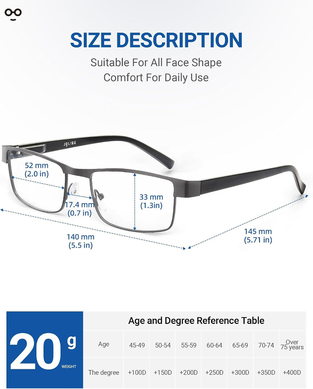 5PCS Reading Glasses Men - Blue Light Blocking Computer Metal Thin Frame Readers For Mens/Women（2.00）