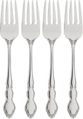 Oneida Dover Fine Flatware Salad Forks  Set of 4   18/10 Stainless Steel  Silverware Set  Dishwasher Safe