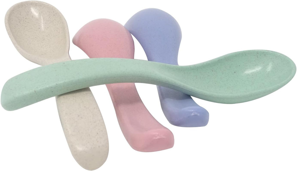 Honbay 4PCS 15cm/5.9Inch Boreal Europe Style Eco-Friendly Wheat Straw Colourful Soup Spoons Chinese WonTon Soup Spoon