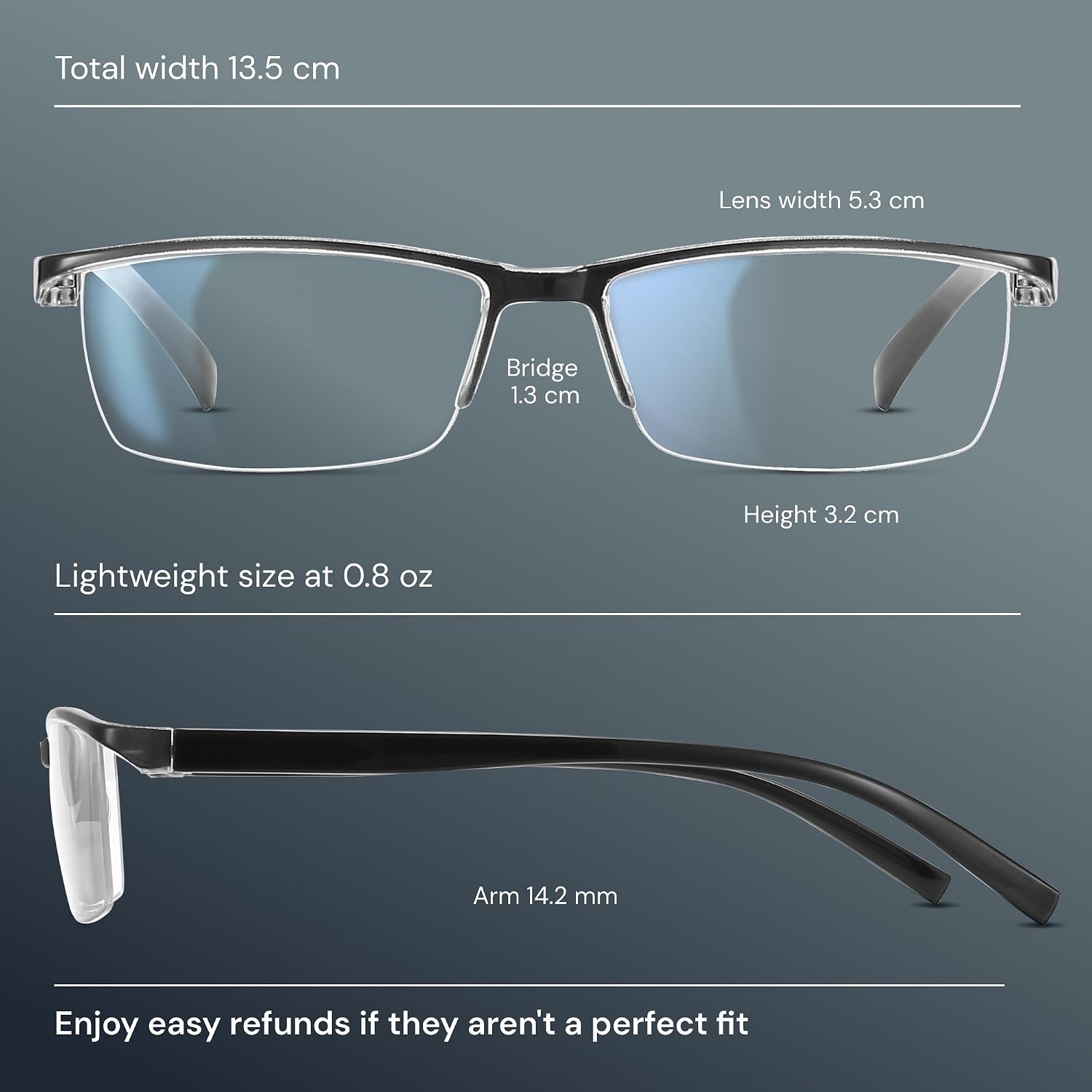 Gaoye 6 pack Executive Style Reading Glasses Men - Durable Readers with Blue Light Filtering - Comfortable Fit with TR90 Frames