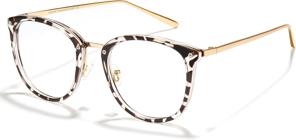 Cyxus Blue Light Glasses for Woman  Reduce Eye Strain Ideal for Office Working  Studying Ultra-Light TR90 for All-Day Comfort