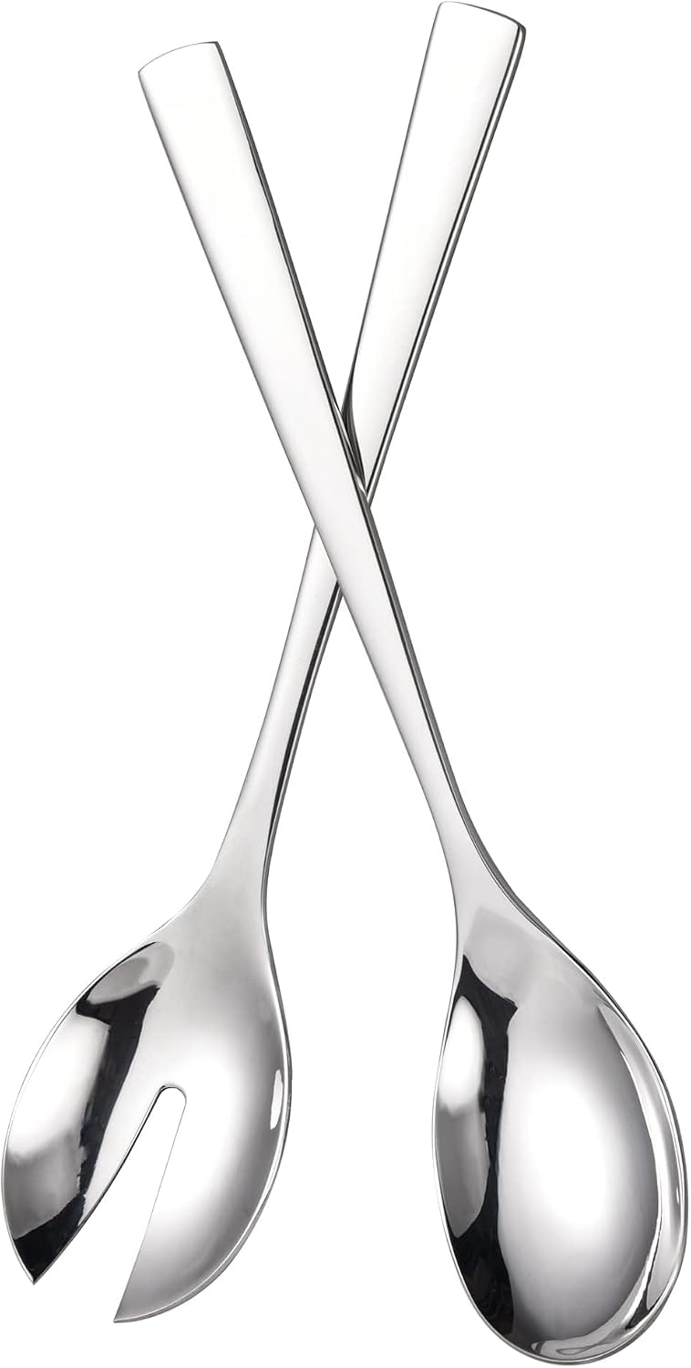 IMEEA Salad Servers 18/8 Stainless Steel Salad Serving Set Salad Fork and Spoon  10-Inch
