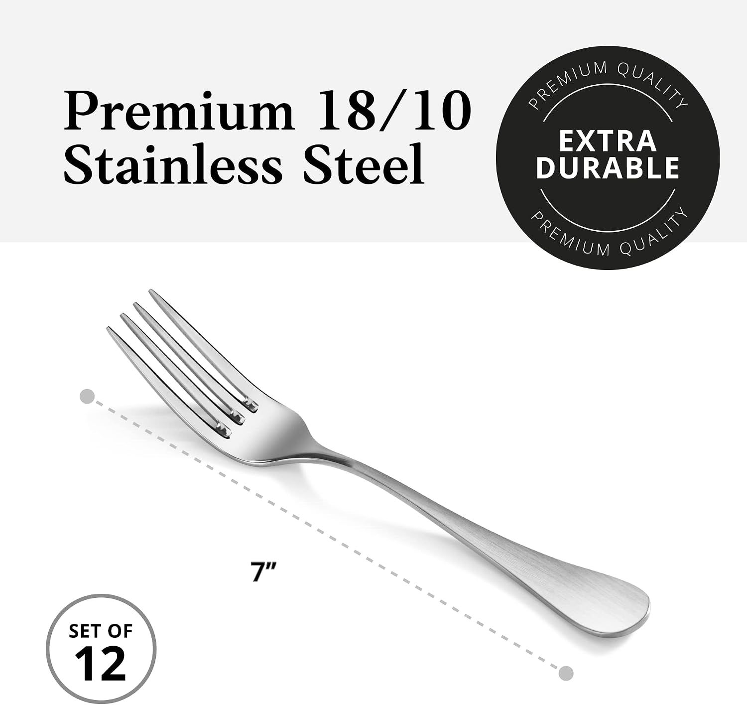 Artaste Rain 18/10 Stainless Steel (Matte  Salad Fork (12-Piece))