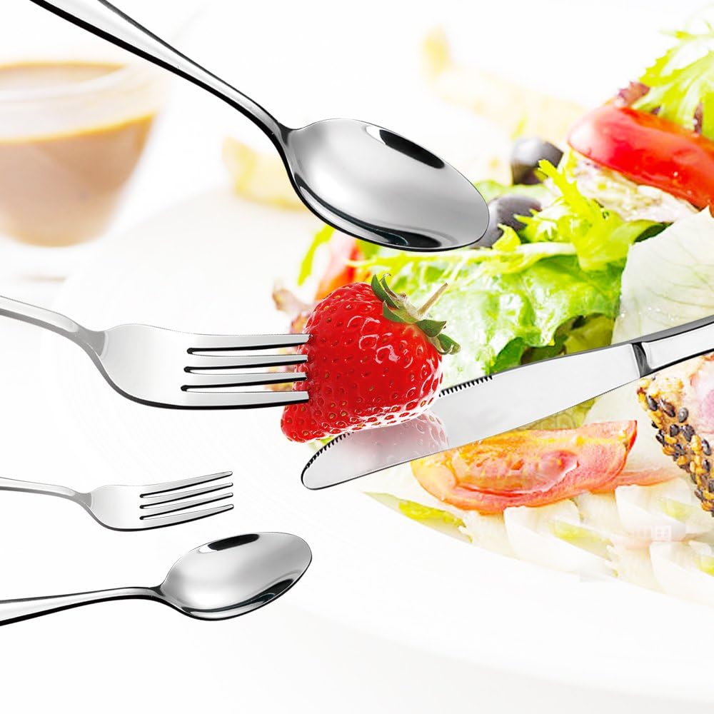 Stainless Steel Dinner/Salad Forks Set 12-Piece 8 Inches