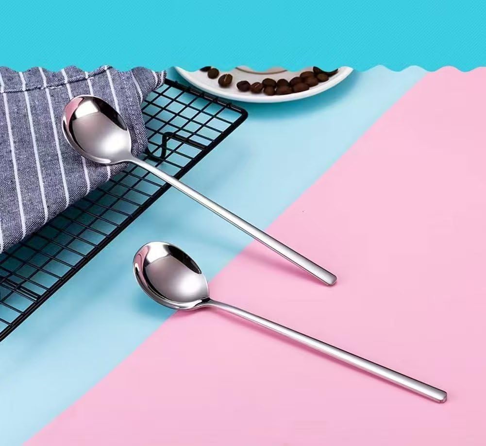 Spoons Silverware Set 5-Pack Korean Spoon 7.7 Inch 18/8 Stainless Steel Table Soup Spoons for Home  Kitchen  or Restaurant Flatware Set  Dishwasher Safe