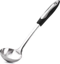 Zulay Kitchen Premium Soup Ladle - 12" Stainless Steel with Non-Slip Silicone Handle