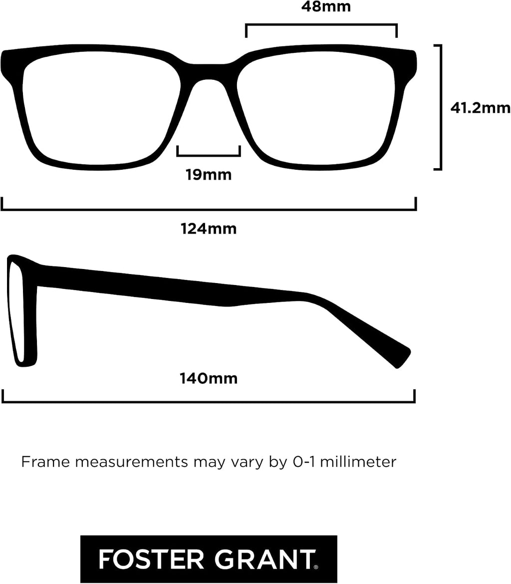 Foster Grant unisex-adult Mckay Multifocus Reading Glasses Round reading-glasses