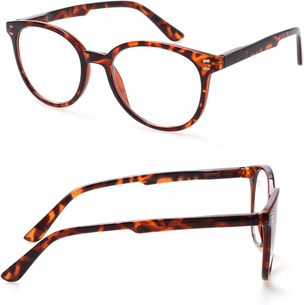 SIGVAN 3 Pack Reading Glasses Spring Hinge Stylish Readers Black/Tortoise for Men and Women