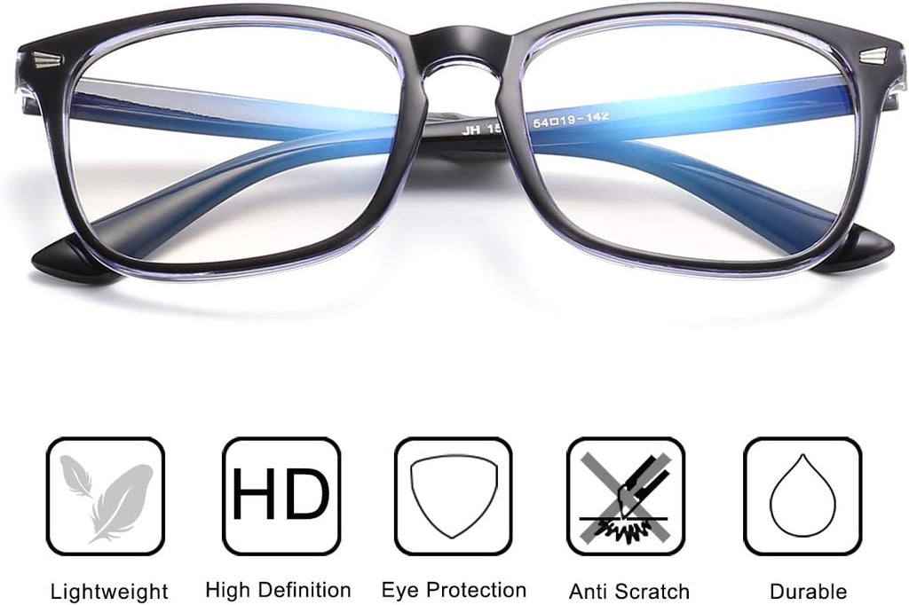 Unisex Stylish Square Non-Prescription Eyeglasses Clear Lens Glasses