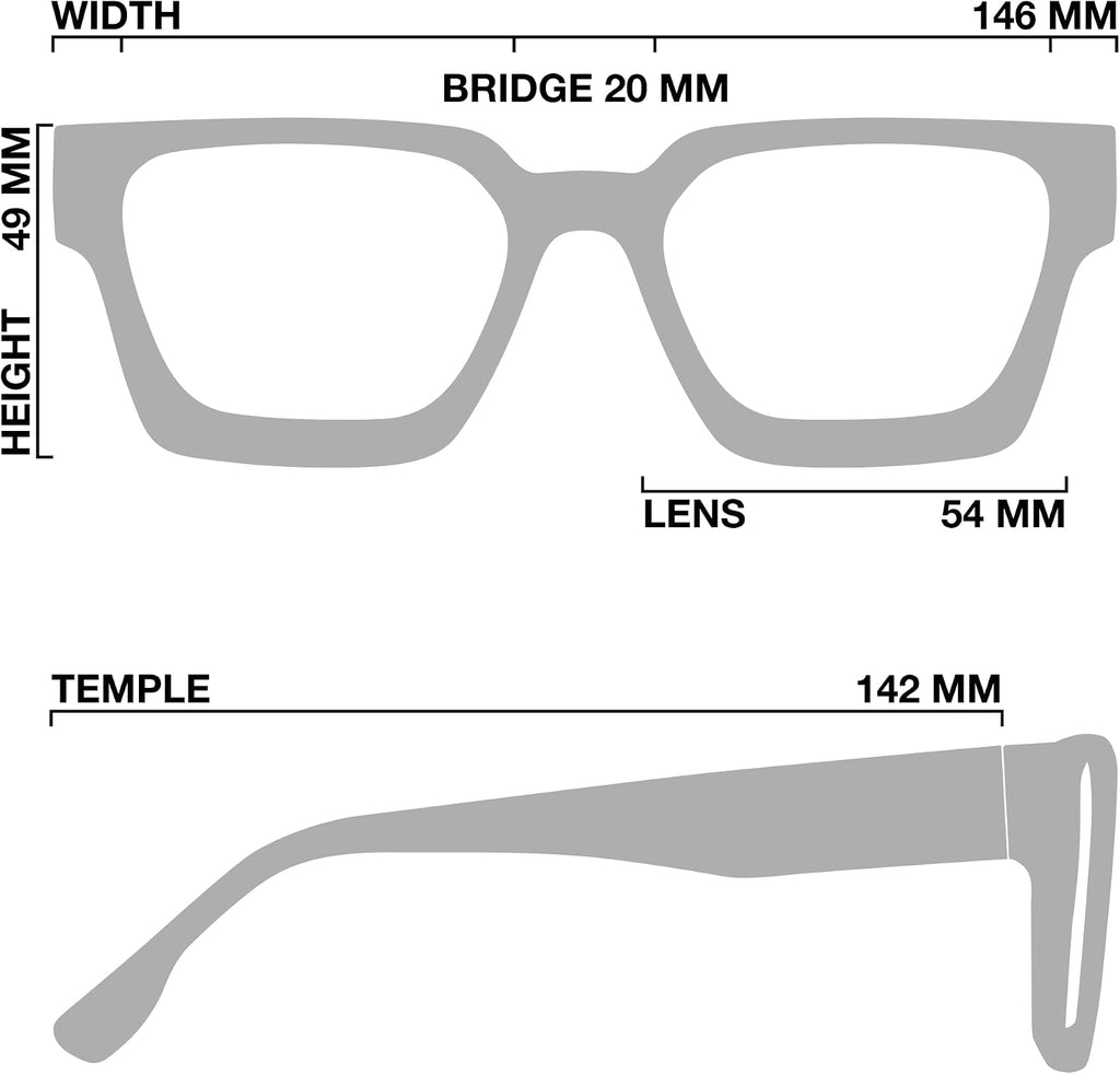 livho Oversized Blue Light Blocking Glasses for Woman and Men - Rectangle Fashion Glasses for Computer  Chic Preppy Frame