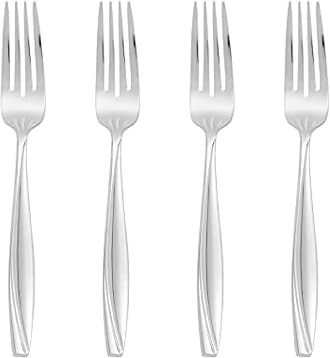 Oneida Silverware Set  Camlynn Everyday Flatware 4-Piece Salad Forks Set  Service For 4  18/0 Stainless Steel  Mirror Finish  Dishwasher Safe  Home And Kitchen Utensils (Silver  4 Piece)