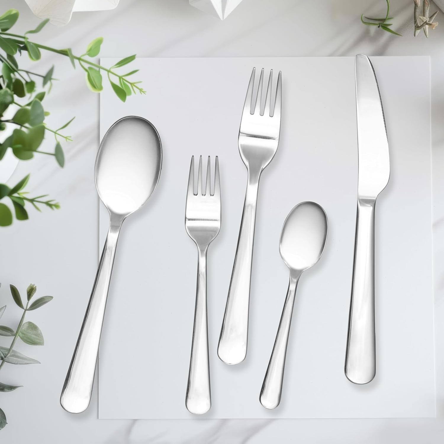 Set of 12 Stainless Steel Dessert Forks  6.3-Inch Silver Flatware  18/0 Dessert Forks for Home  Kitchen  Restaurant  Dishwasher Safe  Simple Design