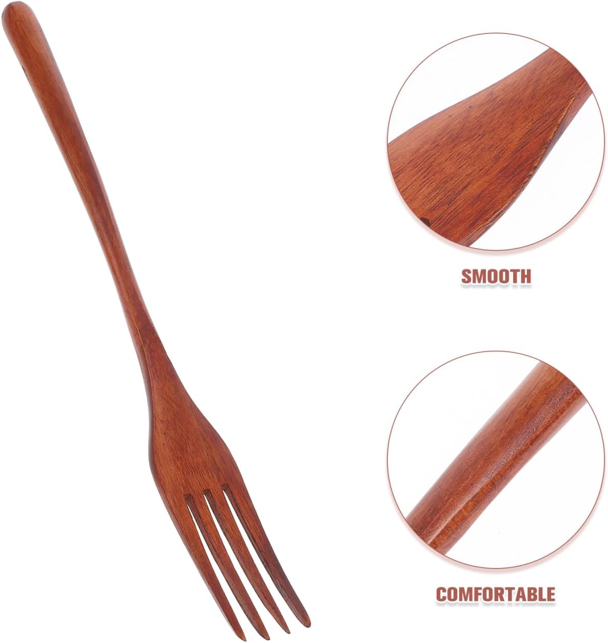 Cabilock Wooden Forks: Japanese Style Reusable Wood Tasting Fork for Salad  Pasta  Grill  Fruit  Noodles - Kitchen Cooking Serving Utensil