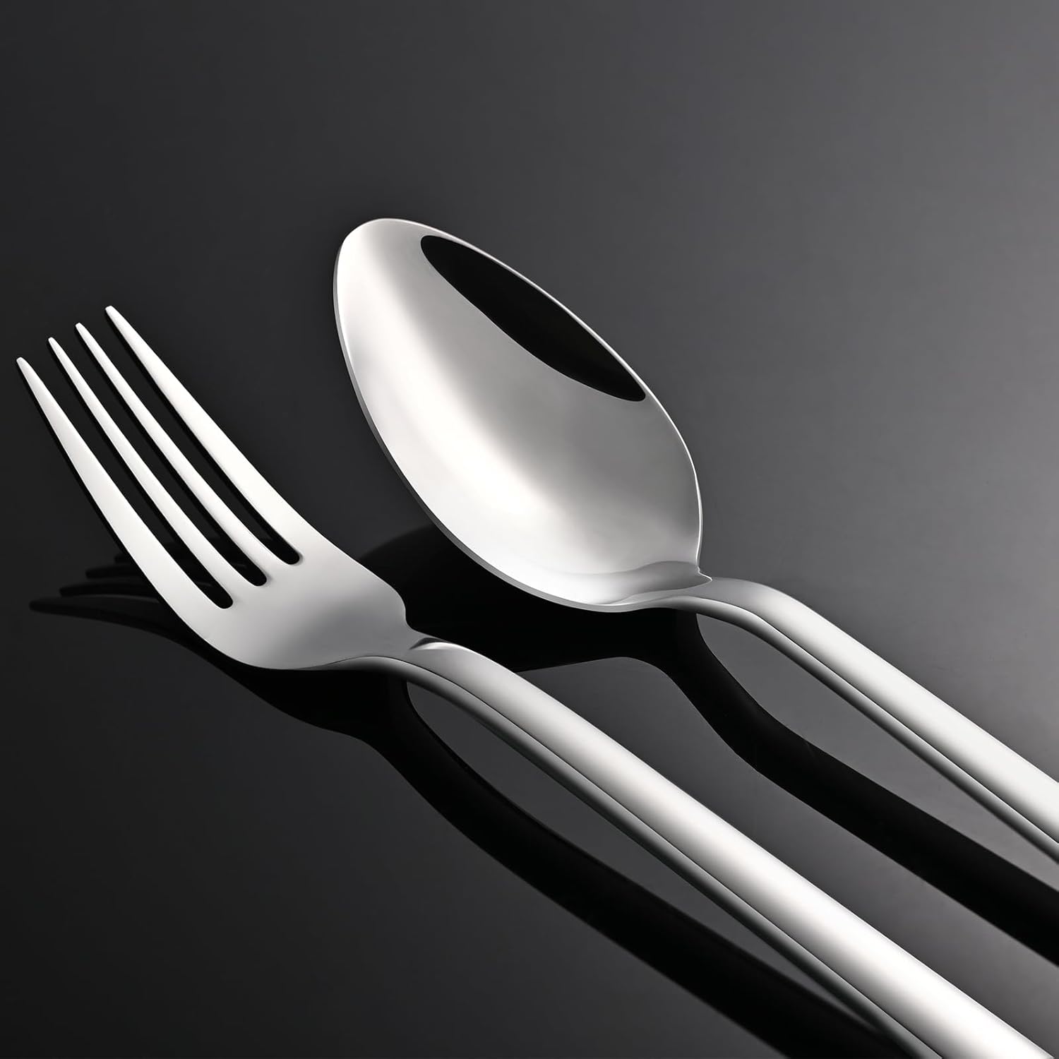 KINGSTONE Silverware Set  20 Piece Flatware Cutlery Set for 4  18/10 Stainless Steel Silverware Mirror Polished Dishwasher Safe for Home  Restaurant  Wedding  Party(Silver  20 pieces for 4)