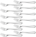 Briout Silverware  Dinner Fork 8 Inches  Forks Set of 12 Premium Food Grade Stainless Steel Forks for Home Kitchen Party Restaurant  Mirror Polished Dishwasher Safe
