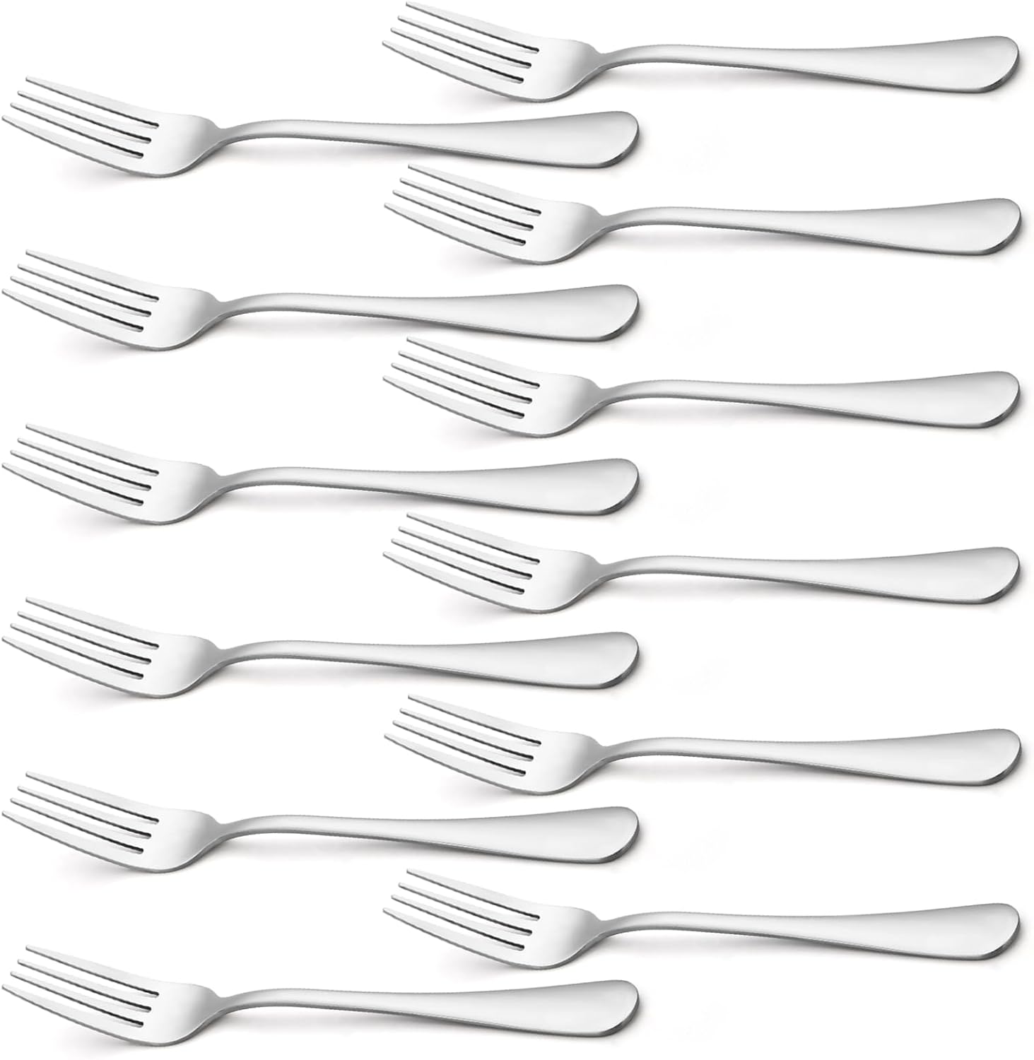 Briout Silverware  Dinner Fork 8 Inches  Forks Set of 12 Premium Food Grade Stainless Steel Forks for Home Kitchen Party Restaurant  Mirror Polished Dishwasher Safe