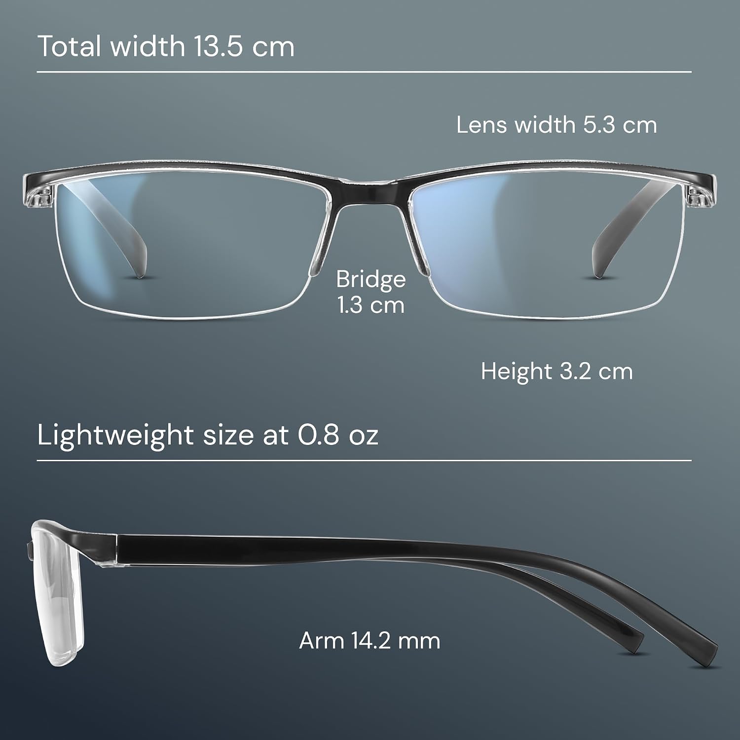 Gaoye 1.75 Executive Style Reading Glasses Men - Durable Readers with Blue Light Filtering- Comfortable Fit with TR90 Frames