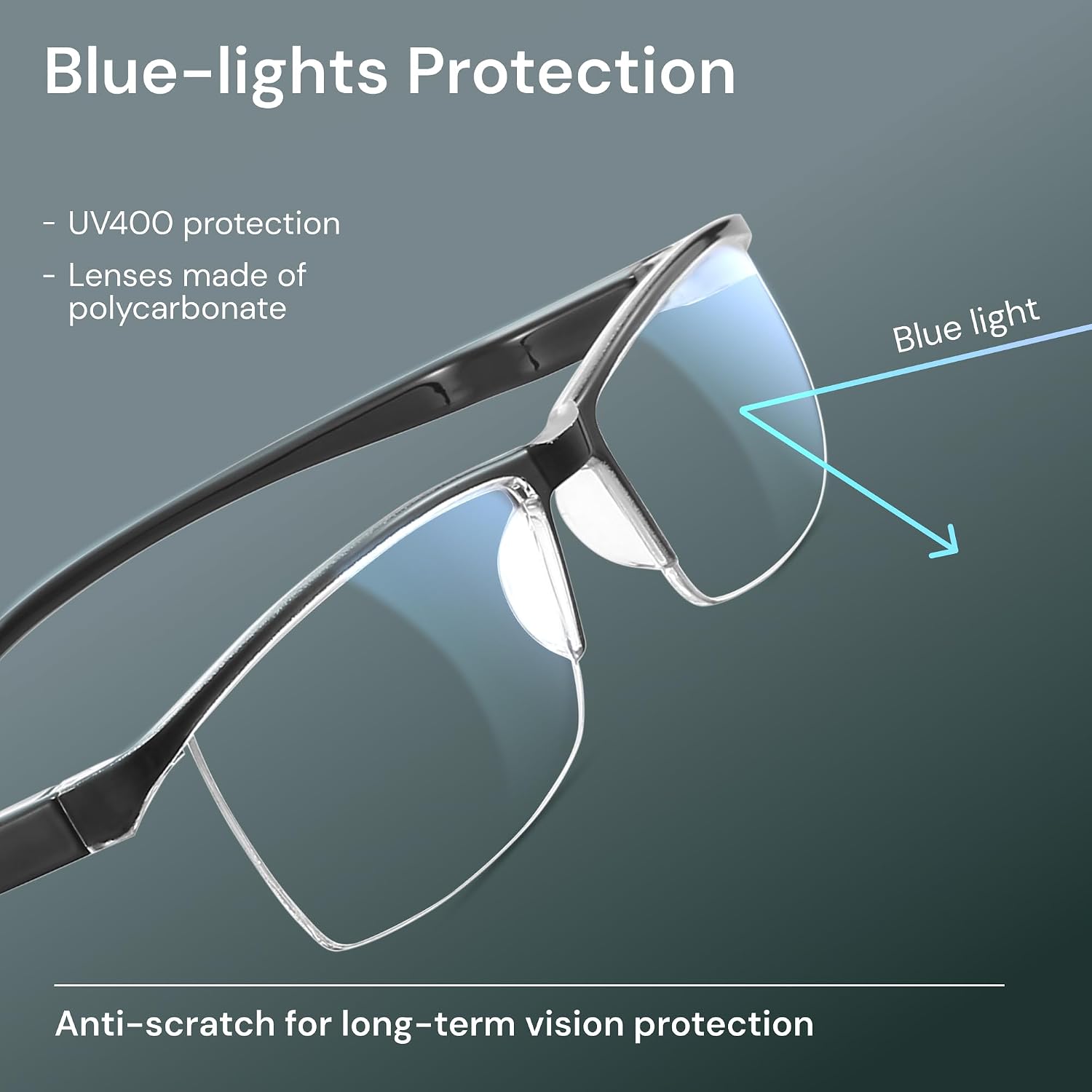 Gaoye 6 pack Executive Style Reading Glasses Men - Durable Readers with Blue Light Filtering - Comfortable Fit with TR90 Frames