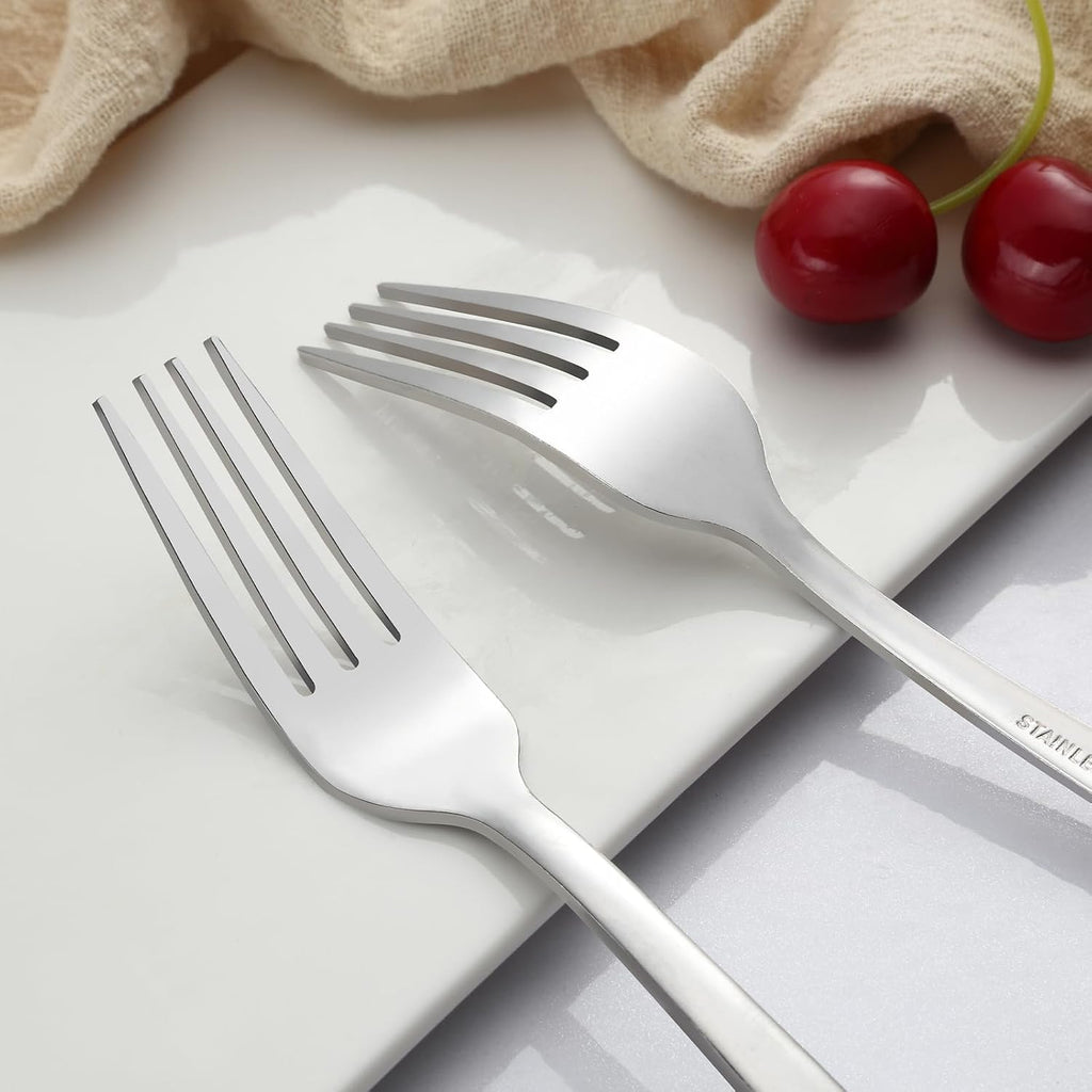 Pleafind 36-Pcs Salad Forks Set (7.1 inch)  Stainless Steel Flatware Forks Silverware  Mirror Polished Dessert Forks Bulk Set  Small Metal Forks for Home  Kitchen  Restaurant  Dishwasher Safe