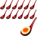 JapanBargain 2384  12-Pack Melamine Soup Spoons for Pho Ramen Wonton Soba Rice Noodles  5-Inch Asian Utensils  Heat Resistant  Dishwasher Safe  Break and Scratch Proof