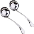 Small Ladle  Sauce - Gravy Ladle  7.9 Inch  18/10 Stainless Steel Small Gravy Soup Spoon for Spooning Gravies or Sauces  Set of 2(Silver）