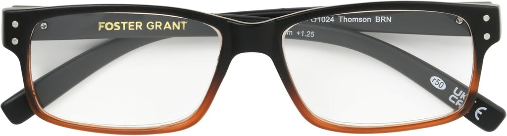 Foster Grant Men's Thomson Square Reading Glasses