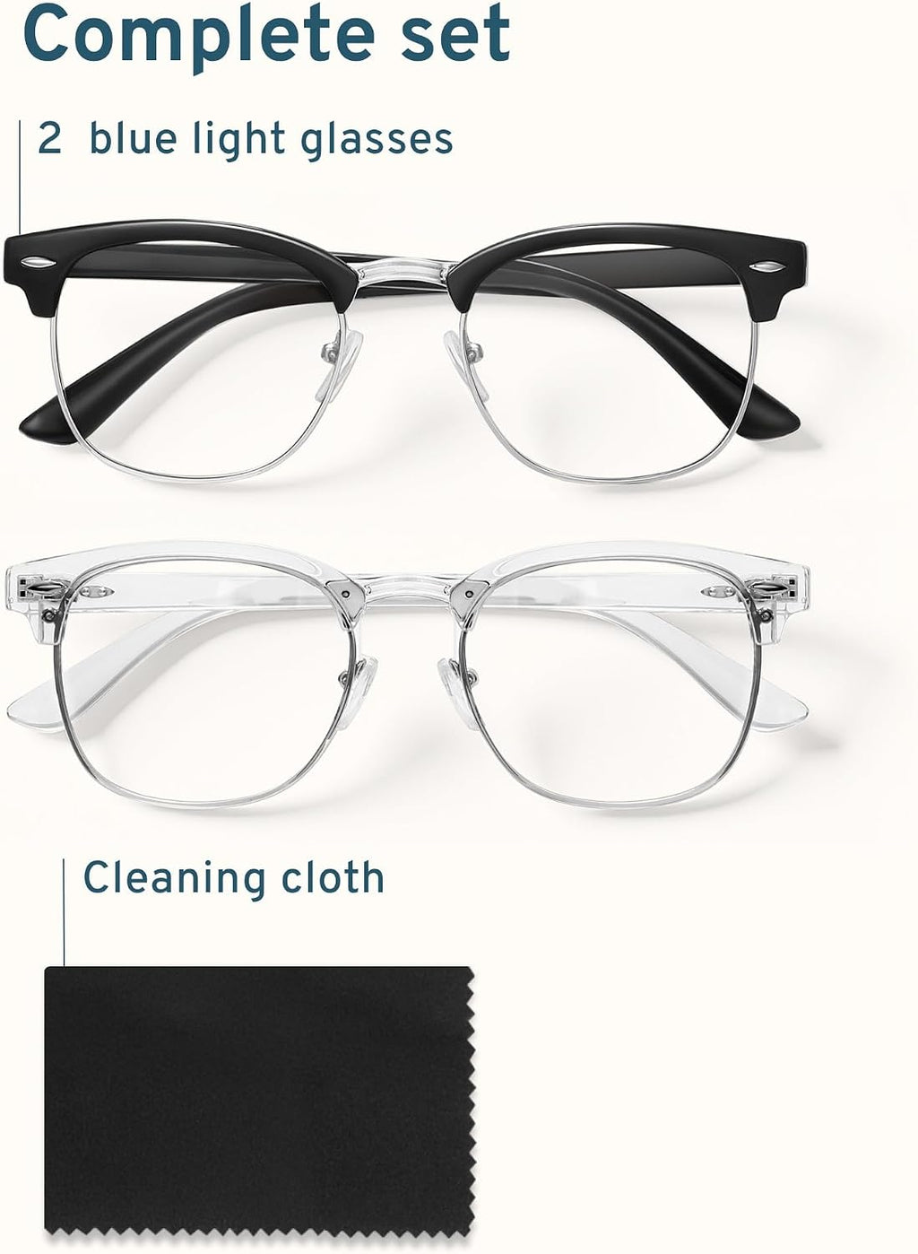 racico Computer Blue Light Blocking Glasses Blue Light Glasses Men Women  Anti Blu-Ray Gaming Glasses Lenses