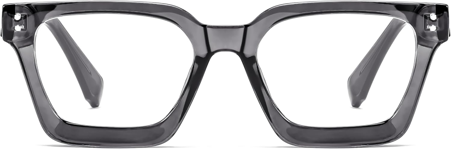 FEISEDY Blue Light Blocking Glasses Women Men Chunky Square Computer Glasses B0101