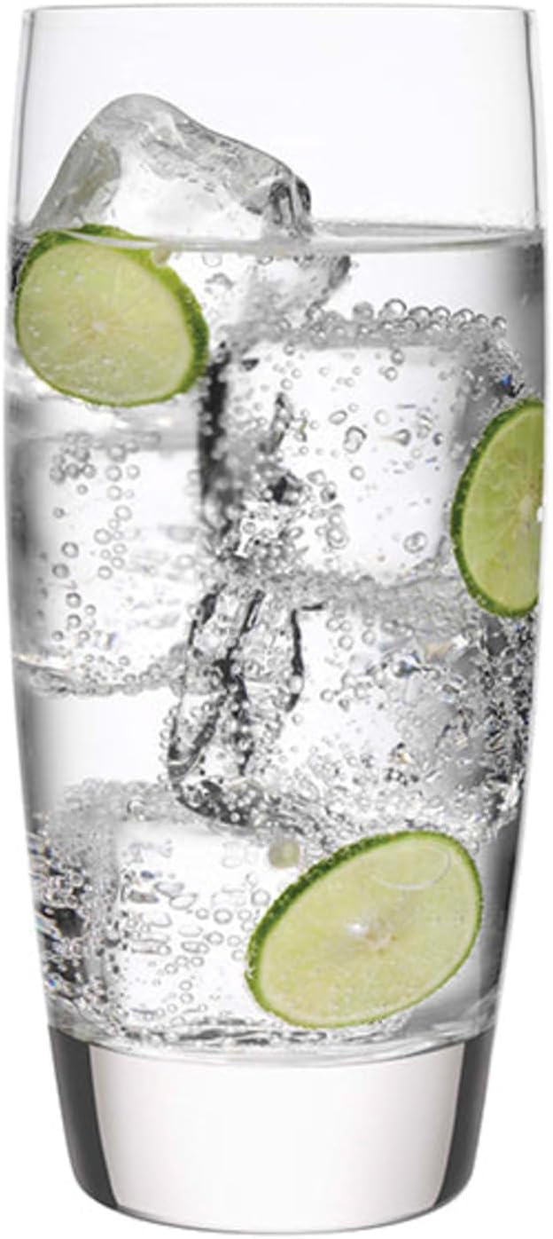 Luigi Bormioli Michelangelo 20 oz Beverage Glasses - Large Capacity  Crystal-Clear Design - Fine Laser-Cut Rims  Ideal for Various Beverages  Dishwasher Safe  Made in Italy (Set of 4)