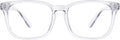 TIJN Blue Light Blocking Glasses for Women Men Clear Frame Square Nerd Eyeglasses Anti Blue Ray Computer Screen Glasses