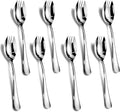 Alata Sporks  8-Pack Food-grade Stainless Steel Sporks  7.4 Inches Long Handle Salad Forks For Dessert  Ice Cream  Salad  Soup  Noodle  Spaghetti  Dishwasher Safe