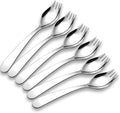 6-Pack Mini Stainless Steel Sporks  Back to school lunch supplies Fruit Appetizer Dessert Salad Flatware Set  5.9-Inch Long(S)