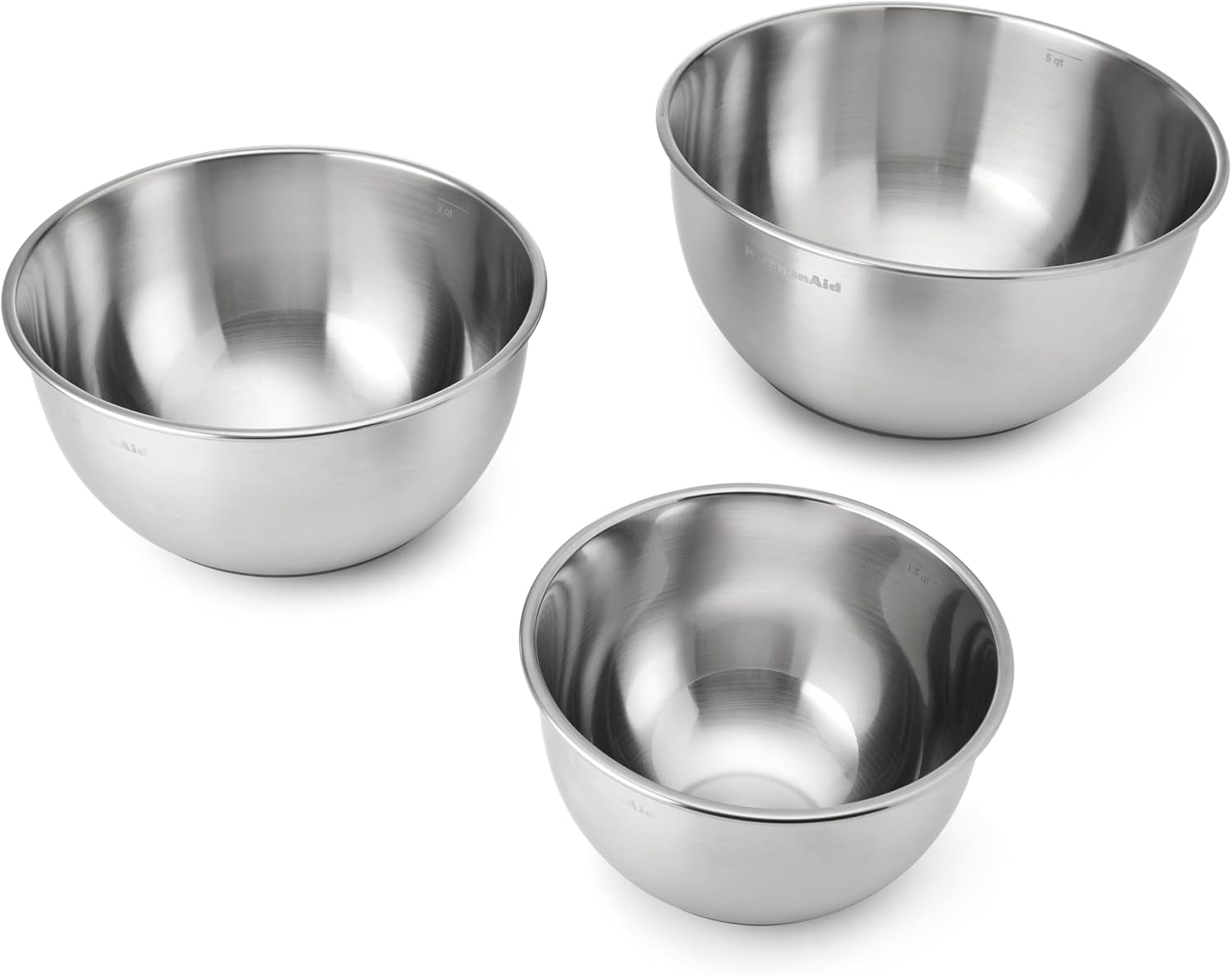KitchenAid Stainless Steel Mixing Bowls  Set Of 3