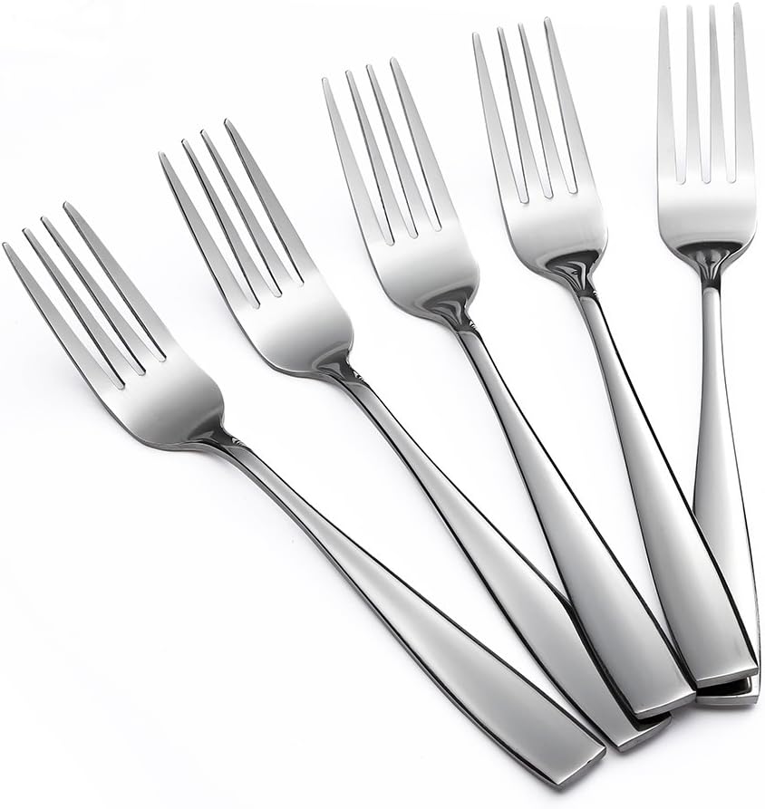 Stainless Steel Dinner/Salad Forks Set 12-Piece 8 Inches