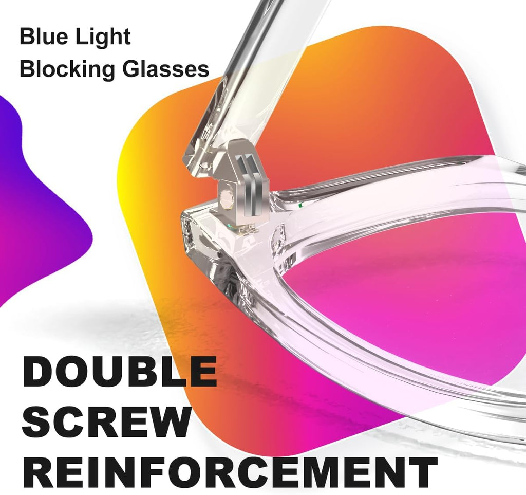 VISOONE Blue Light Blocking Glasses Square with Anti Computer Glare for Gaming Women and Men MONTANA
