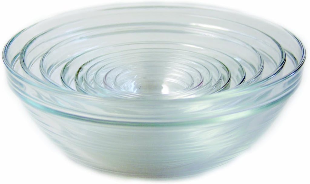 Duralex Made In France Lys Stackable 9-Piece Glass Bowl Set Clear