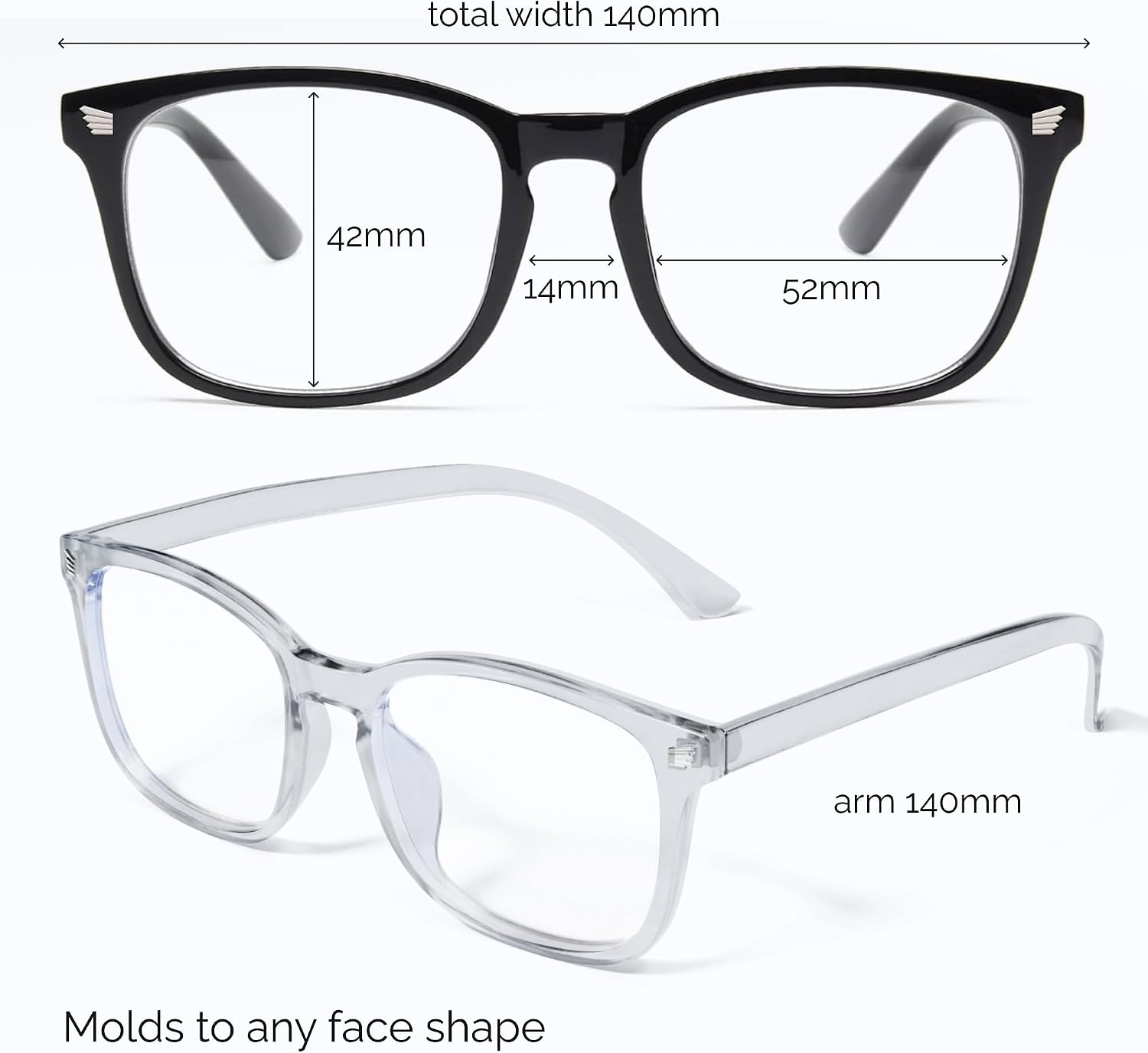 livho High Tech Blue Light Glasses - Advanced Blue Light Blocking Computer Glasses - Screen Fatigue & UV Protection