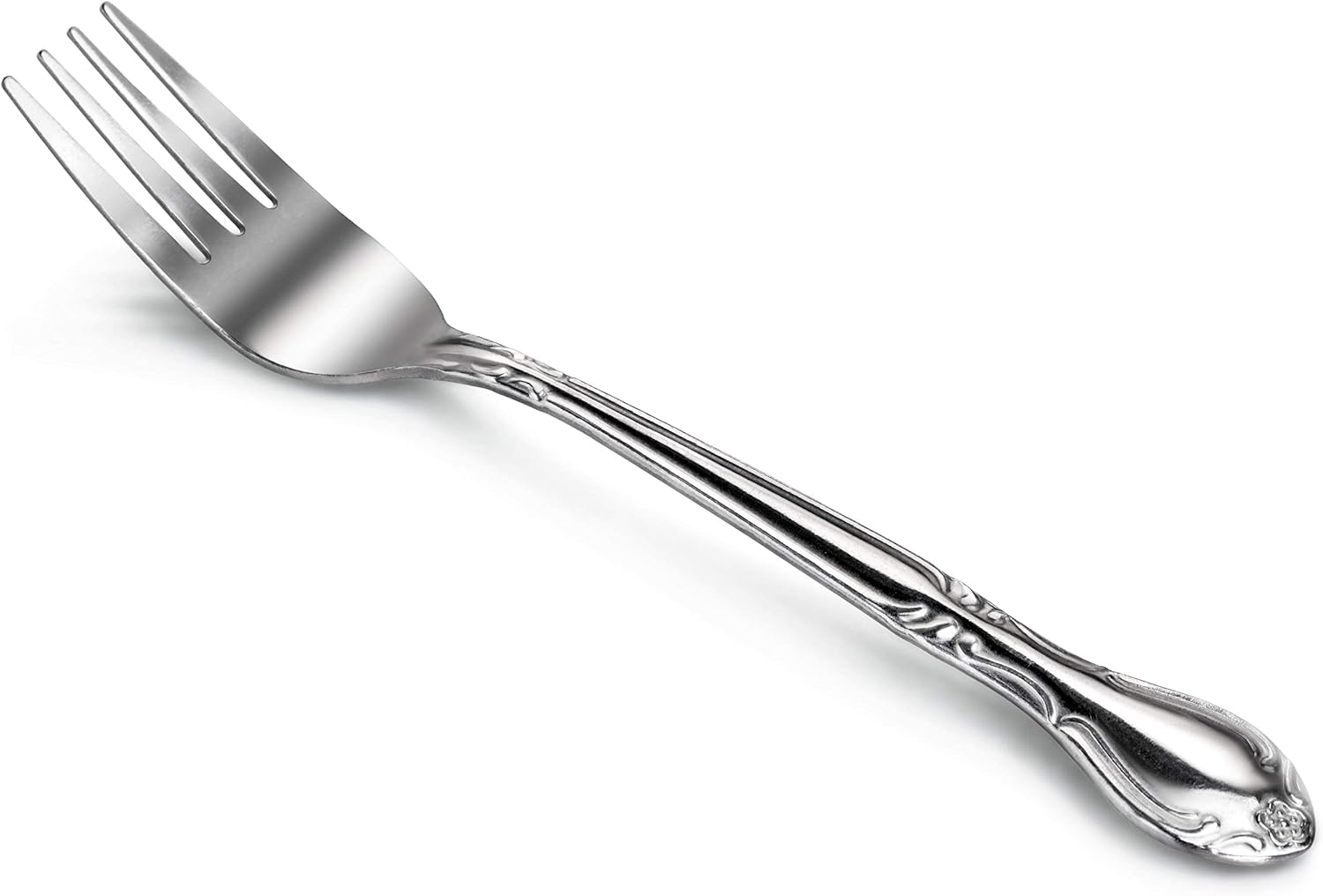 New Star Foodservice 58666 Rose Pattern  18/0 Stainless Steel  Salad Fork  6.2-Inch  Set of 12