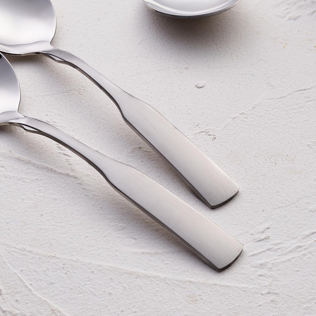 Stainless Steel 6.1' Heavy Duty Round Spoons  Dinner & Table Spoon Set  6-Piece