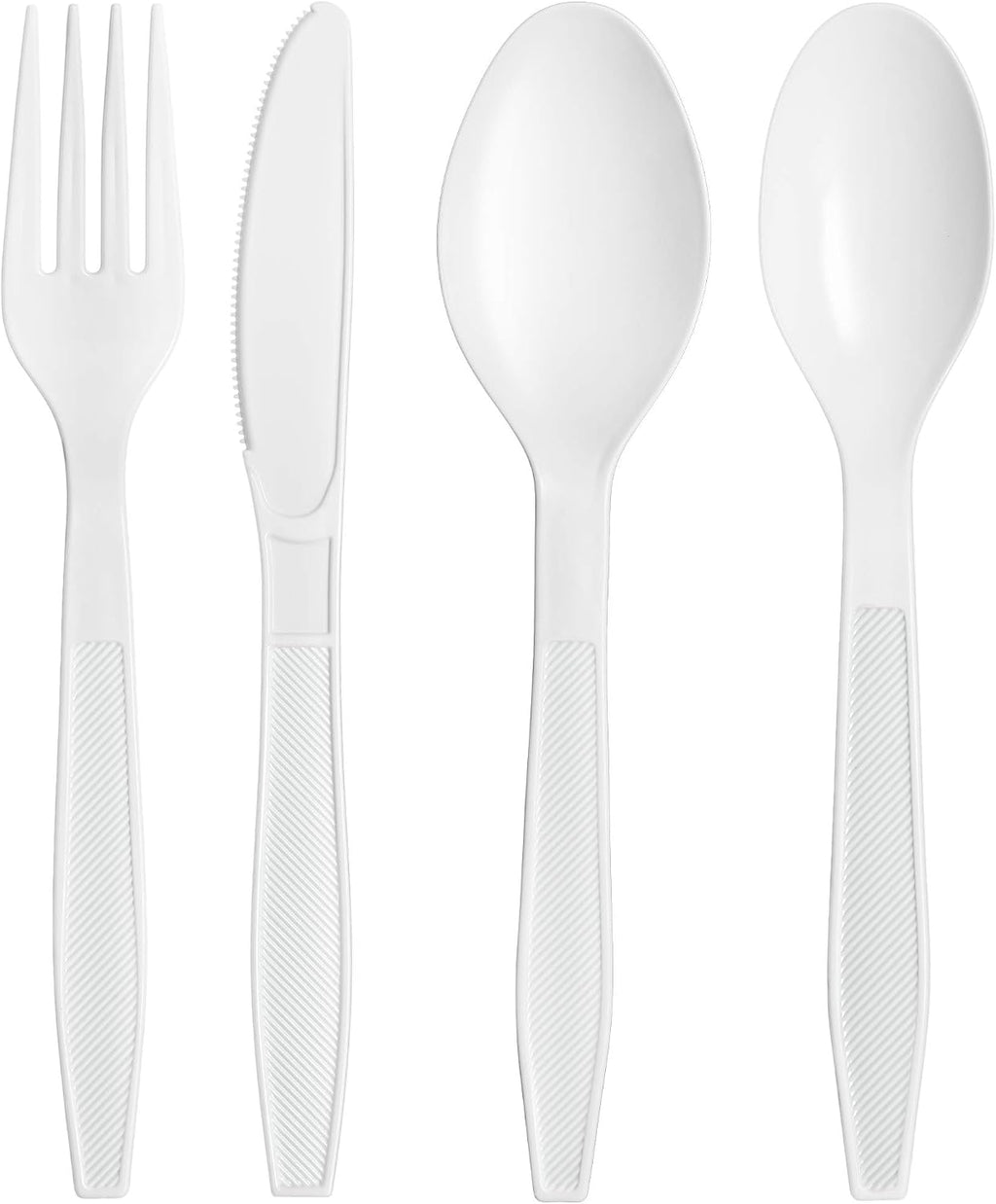 500 Count Extra Heavy duty Plastic Forks  Disposable White Fork  Heavyweight Bulk Cutlery for Dinner  Events  Catering  Parties & Takeout