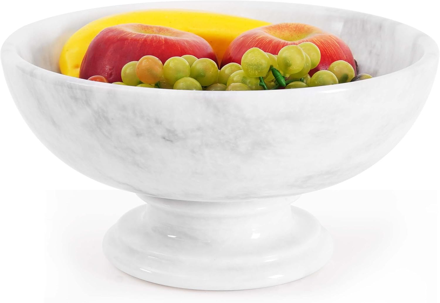 Radicaln Marble Fruit Bowl For Kitchen Counter White 10" Inch Handmade Fruit Dish  Decorative Bowls For Entryway Table  Modern Candy Bowl For Kitchen Storage