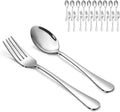 Forks and Spoons Set  10PCS 6.7" Salad Forks and 10PCS 6.7" Soup Spoons  Stainless Steel Silverware set of 20  Mirror Polished & Dishwasher Safe